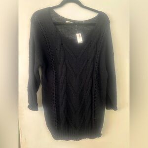 Light weight black sweater XL NWT